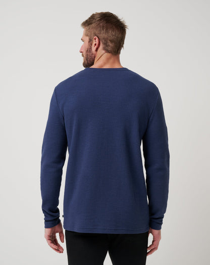 Cloud Waffle Crew Mood Indigo | Travis Mathew