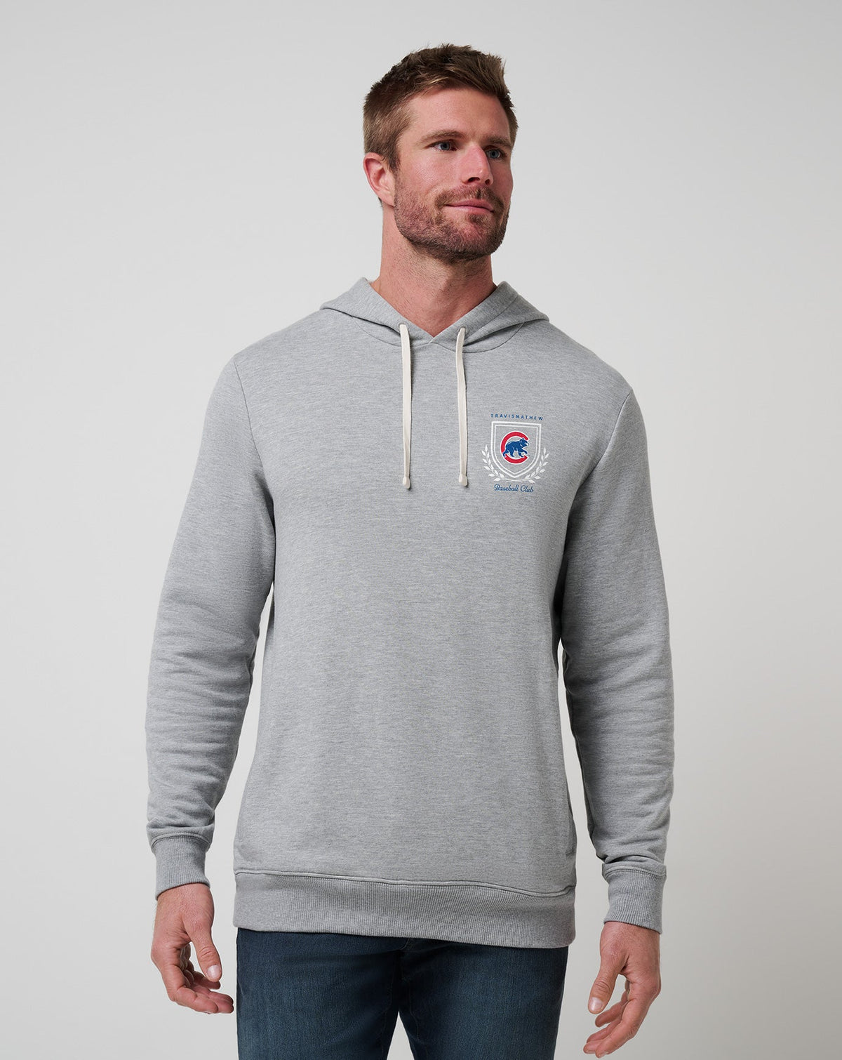 Chicago Cubs Stadium Hoodie Heather Grey | Travis Mathew