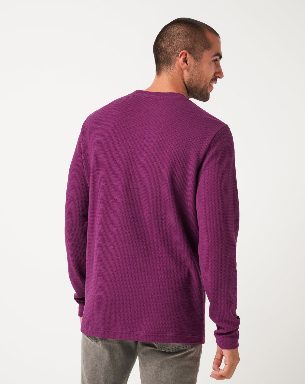 Burnley Cloud Waffle Crew Claret | Travis Mathew