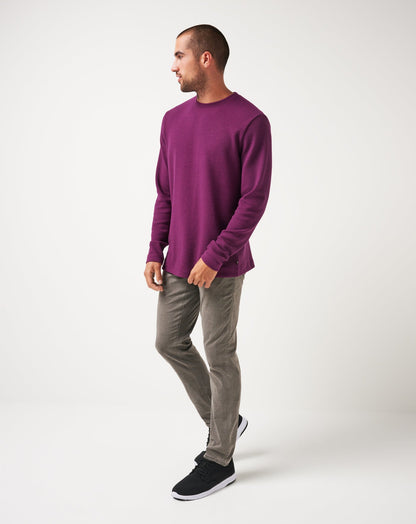 Burnley Cloud Waffle Crew Claret | Travis Mathew
