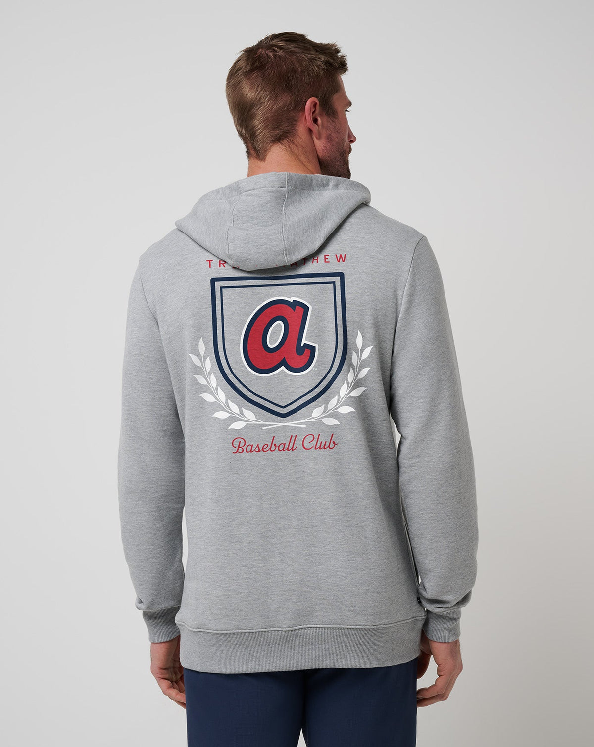 Atlanta Braves Stadium Hoodie Heather Grey | Travis Mathew