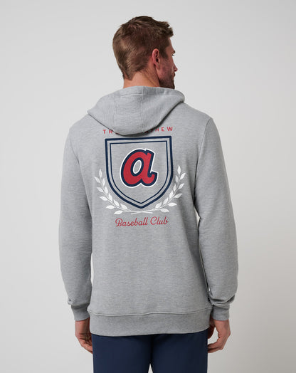 Atlanta Braves Stadium Hoodie Heather Grey | Travis Mathew