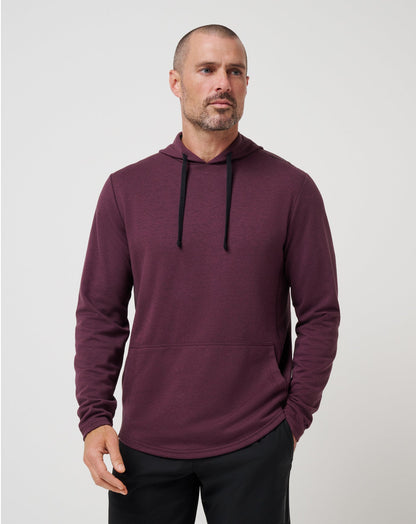 Upgraded Tech Hoodie Heather Mauve Wine | Travis Mathew