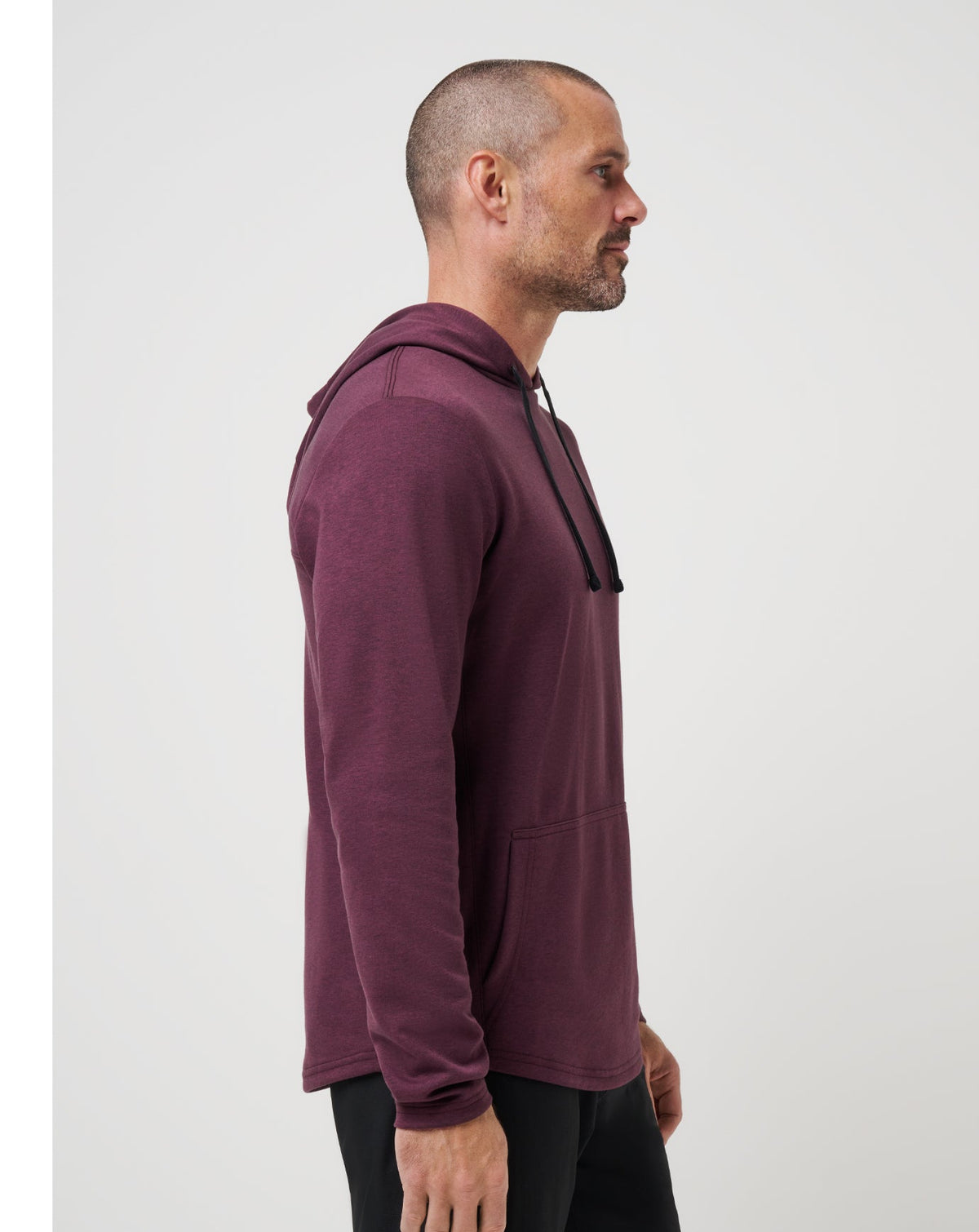 Upgraded Tech Hoodie Heather Mauve Wine | Travis Mathew