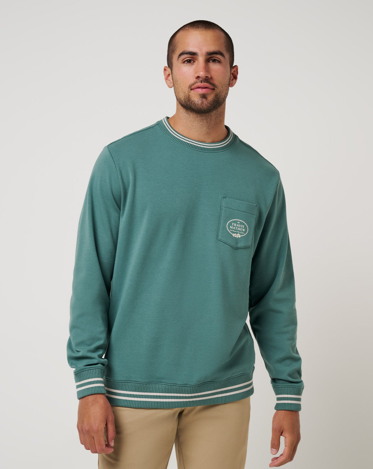 Vip Ticket Crew Silver Pine | Travis Mathew
