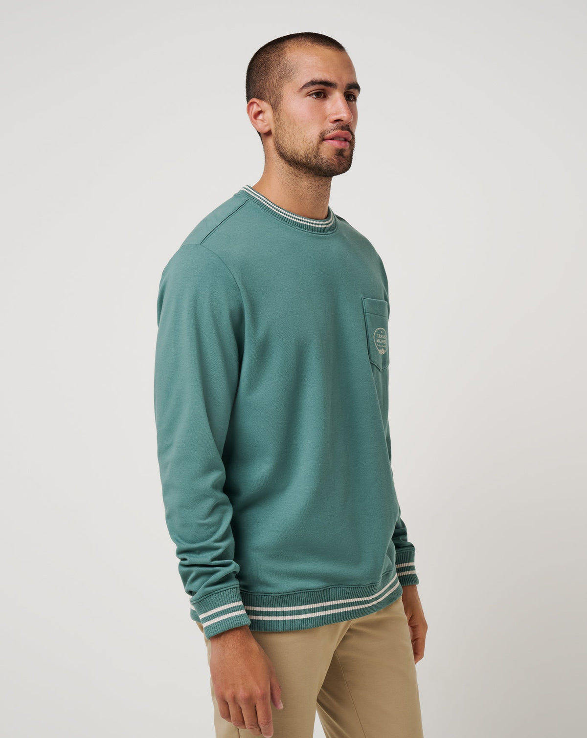 Vip Ticket Crew Silver Pine | Travis Mathew