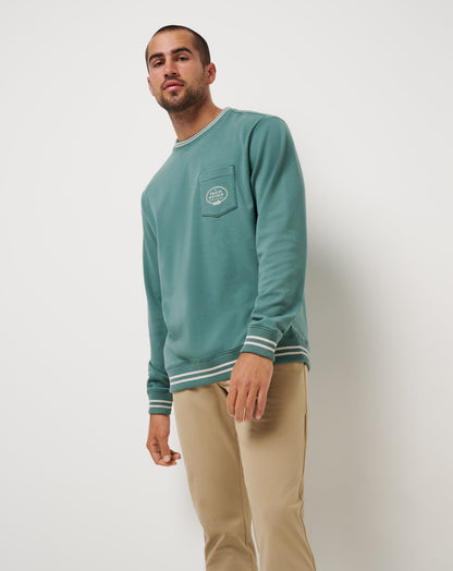 Vip Ticket Crew Silver Pine | Travis Mathew