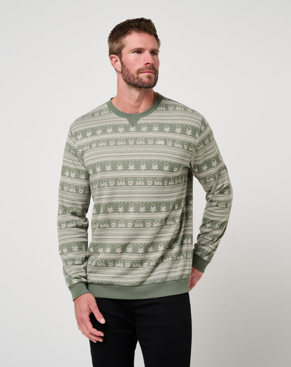 Family Time Crew Dark Olive | Travis Mathew