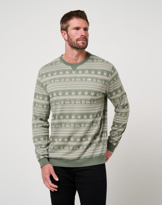 Family Time Crew Dark Olive | Travis Mathew