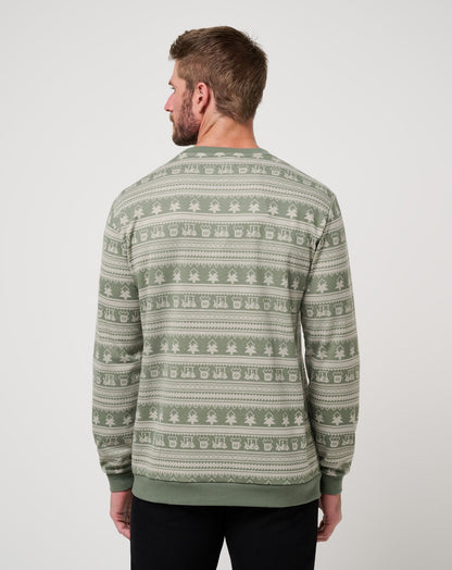 Family Time Crew Dark Olive | Travis Mathew