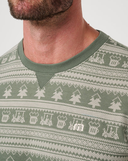 Family Time Crew Dark Olive | Travis Mathew