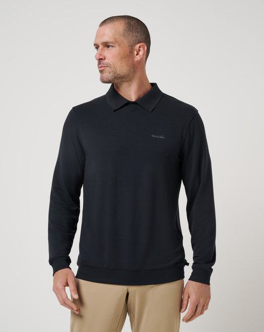 Amenities Collar Crew Black | Travis Mathew