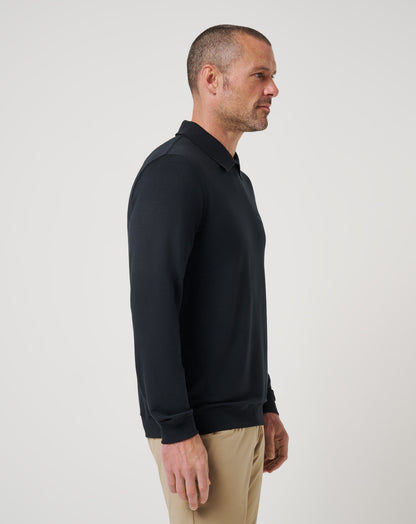 Amenities Collar Crew Black | Travis Mathew
