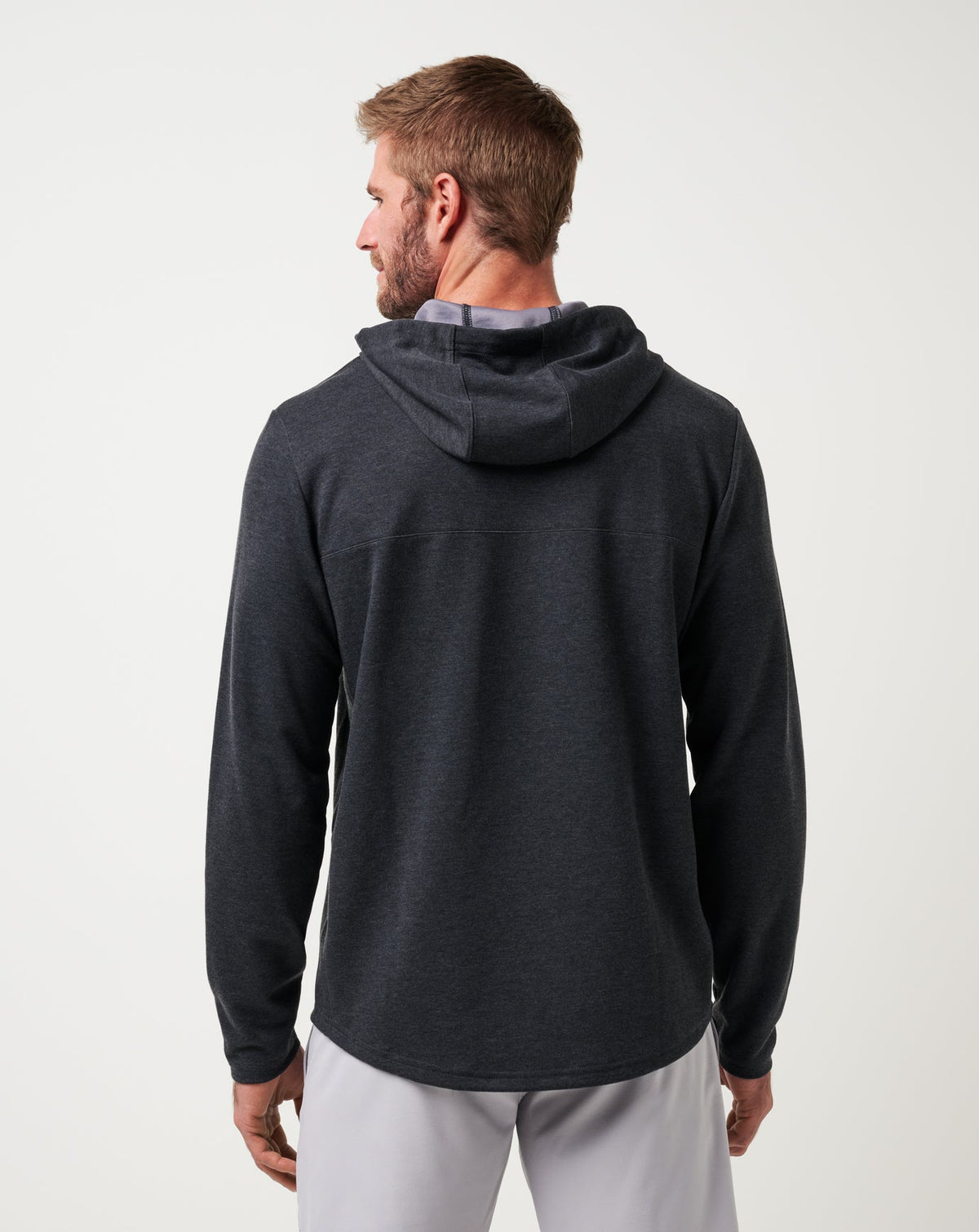 Upgraded Tech Hoodie Heather Black | Travis Mathew