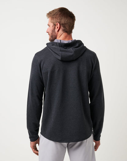 Upgraded Tech Hoodie Heather Black | Travis Mathew