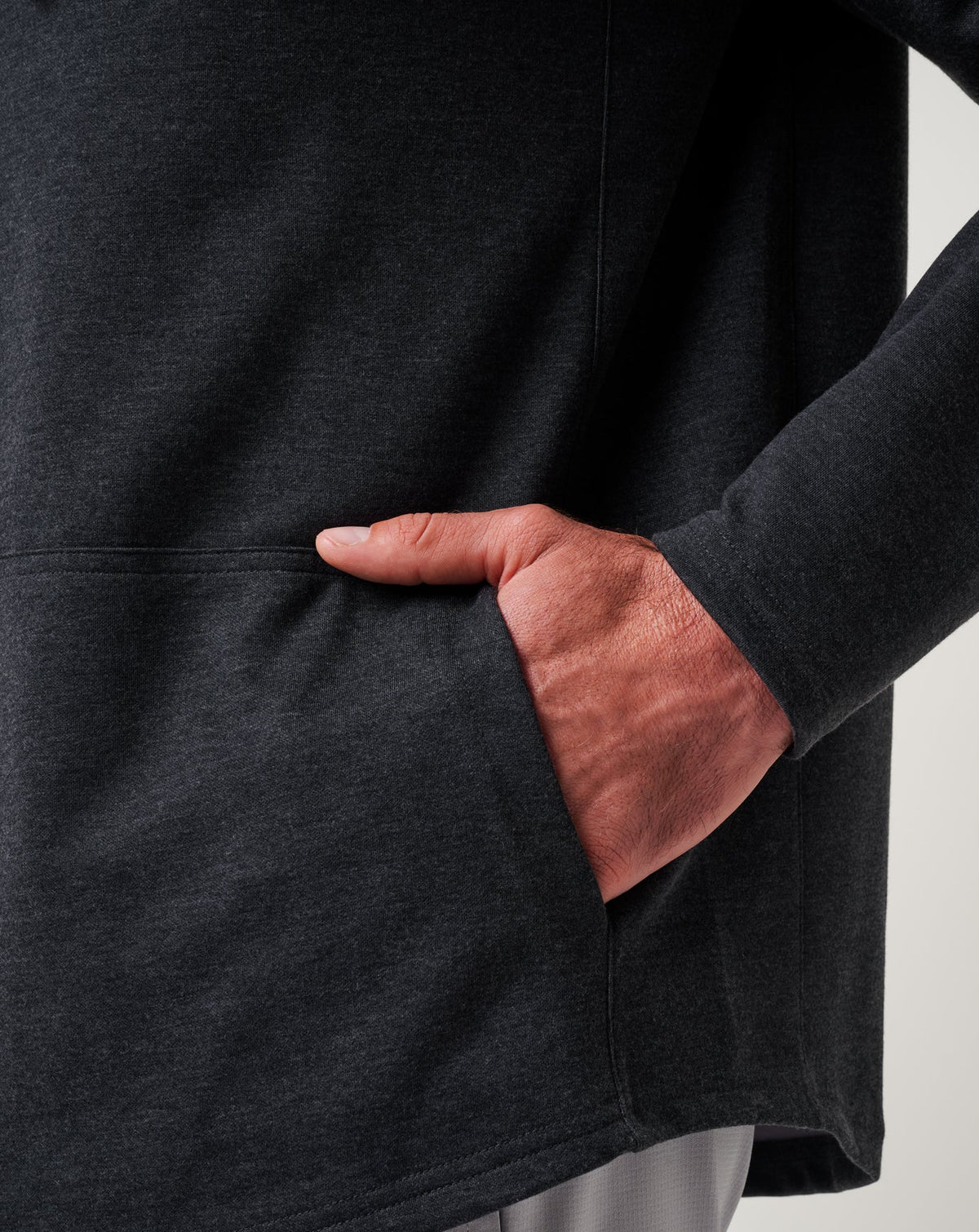 Upgraded Tech Hoodie Heather Black | Travis Mathew