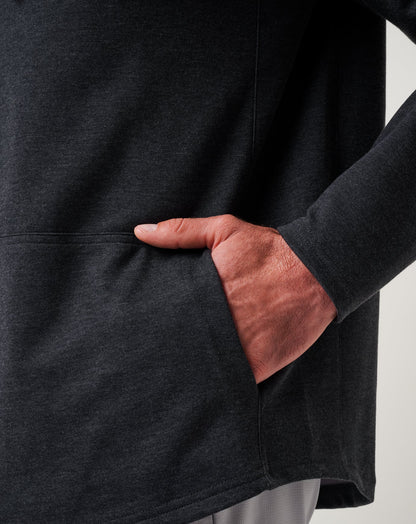 Upgraded Tech Hoodie Heather Black | Travis Mathew