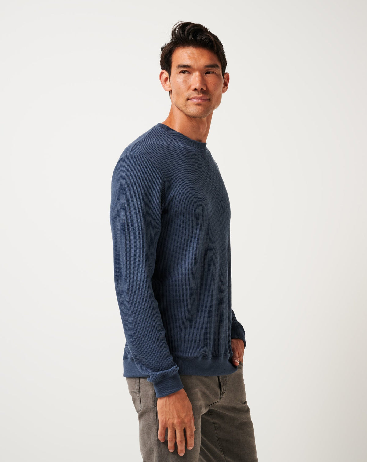 Nonrev Long Sleeve Crew Mood Indigo/Vintage Indigo | Travis Mathew