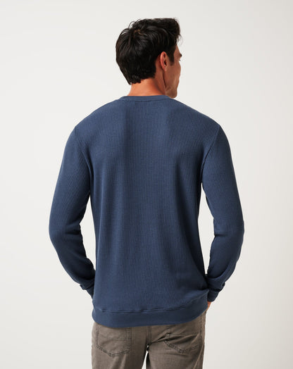 Nonrev Long Sleeve Crew Mood Indigo/Vintage Indigo | Travis Mathew