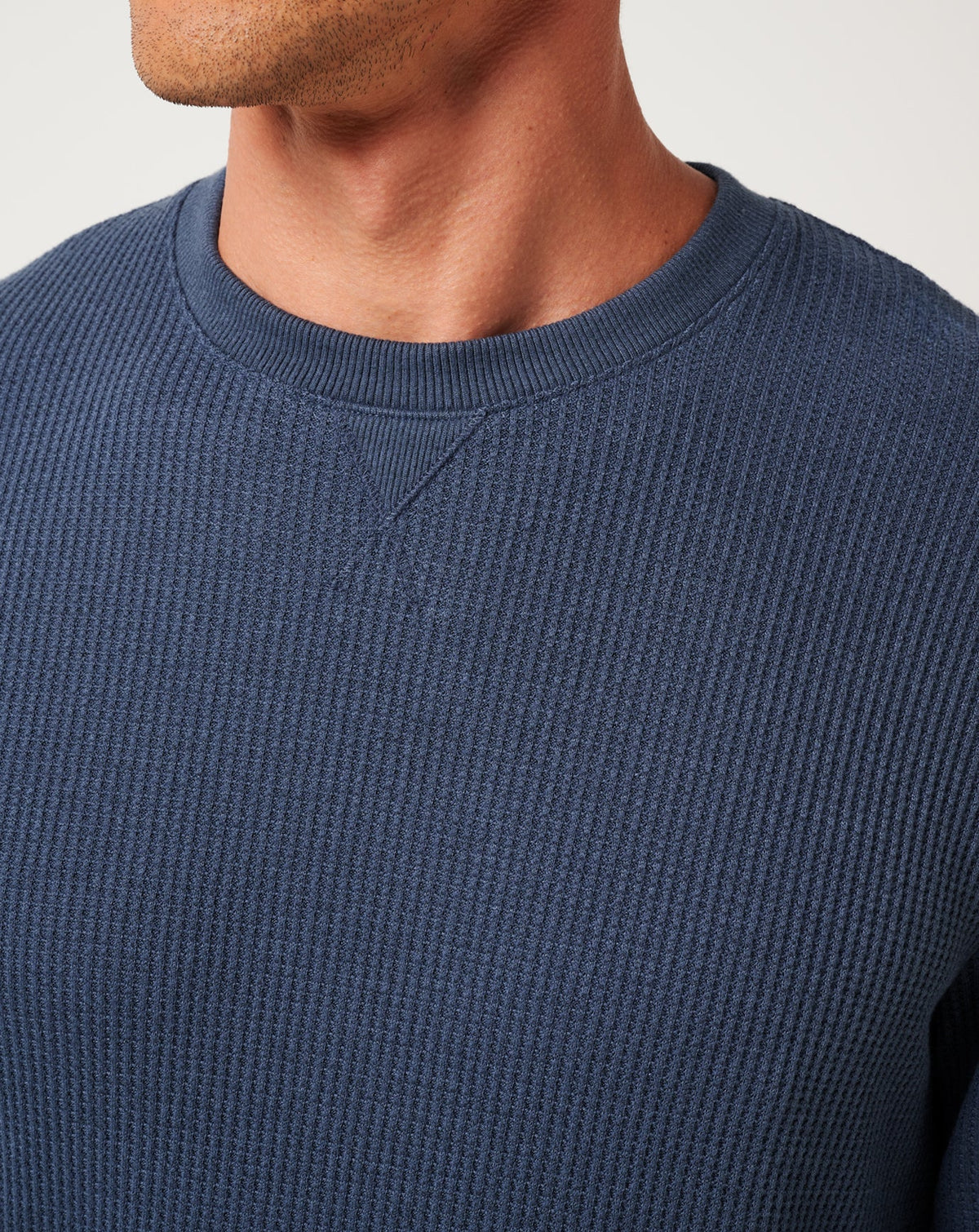 Nonrev Long Sleeve Crew Mood Indigo/Vintage Indigo | Travis Mathew