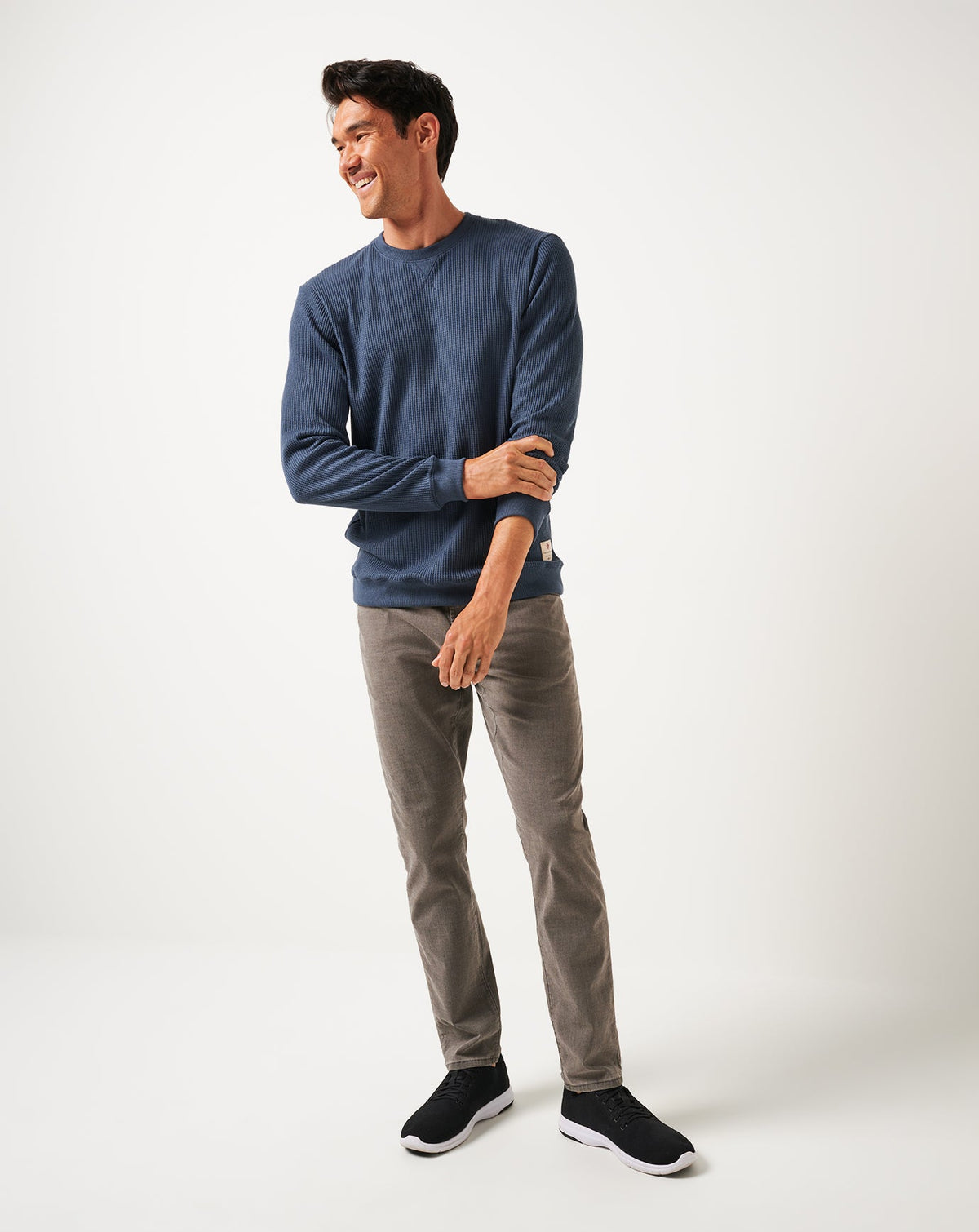 Nonrev Long Sleeve Crew Mood Indigo/Vintage Indigo | Travis Mathew