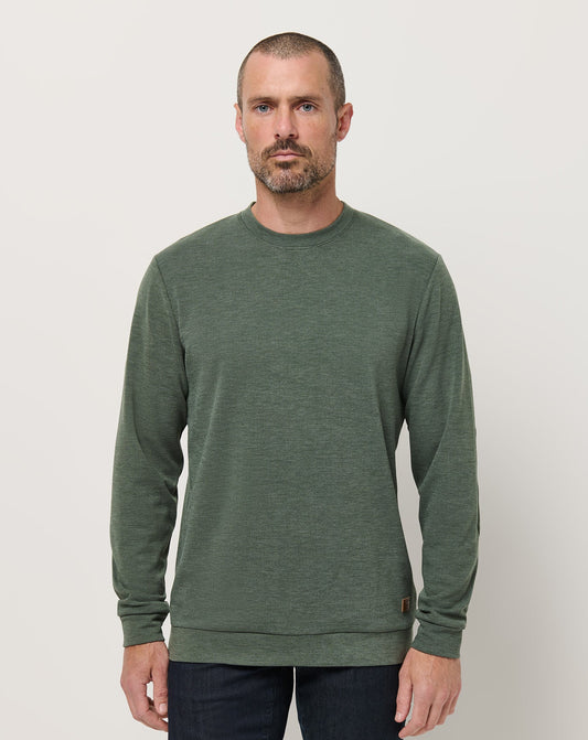 Cloud Sweater Heather Dark Olive | Travis Mathew