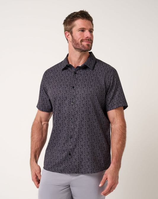 Techwoven Sunlight Button-Up Black | Travis Mathew