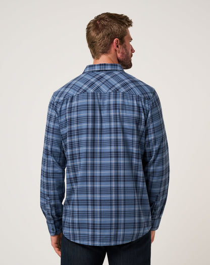 Cloud Flannel Plaid Button-Up Bering Sea/Sleet | Travis Mathew