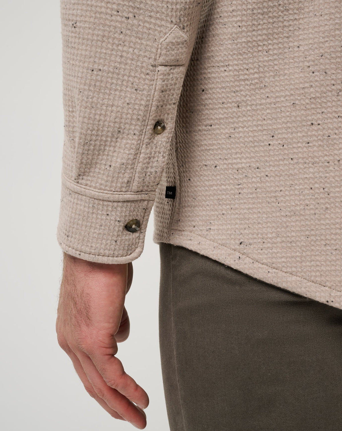 Cloud Waffle Shirt Jacket Oxford Tan | Travis Mathew