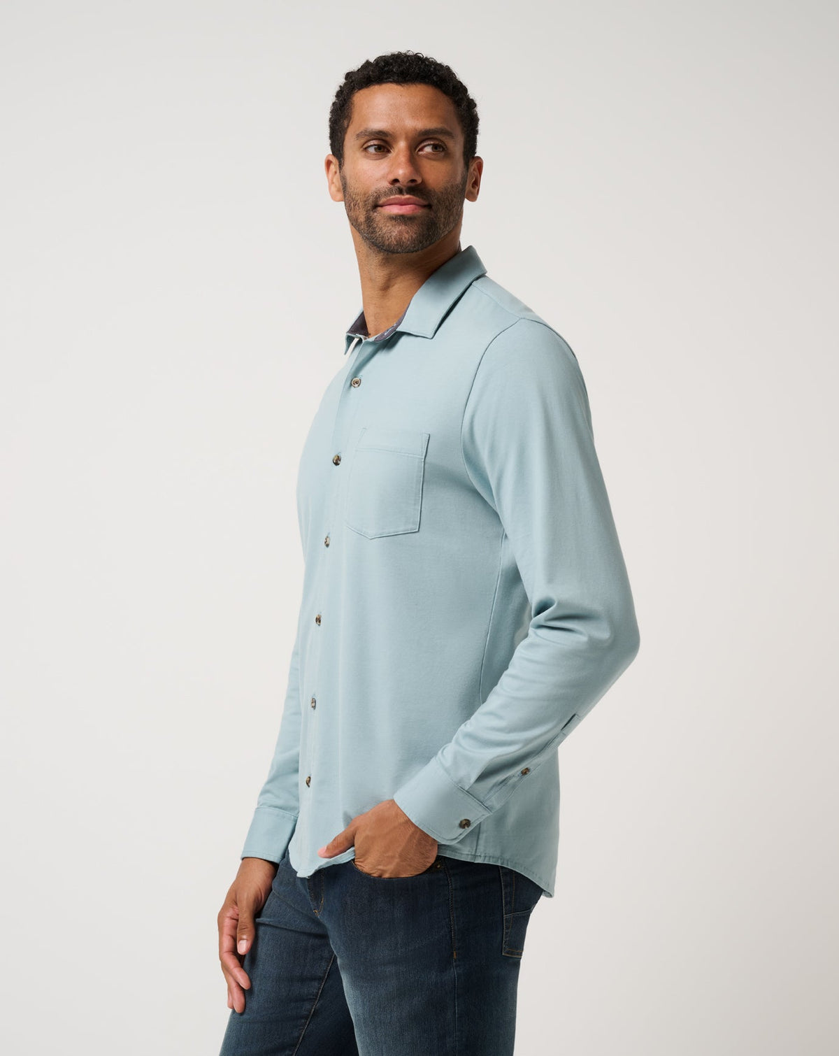 Comfortknit TM Social Club Button-Up Arona | Travis Mathew