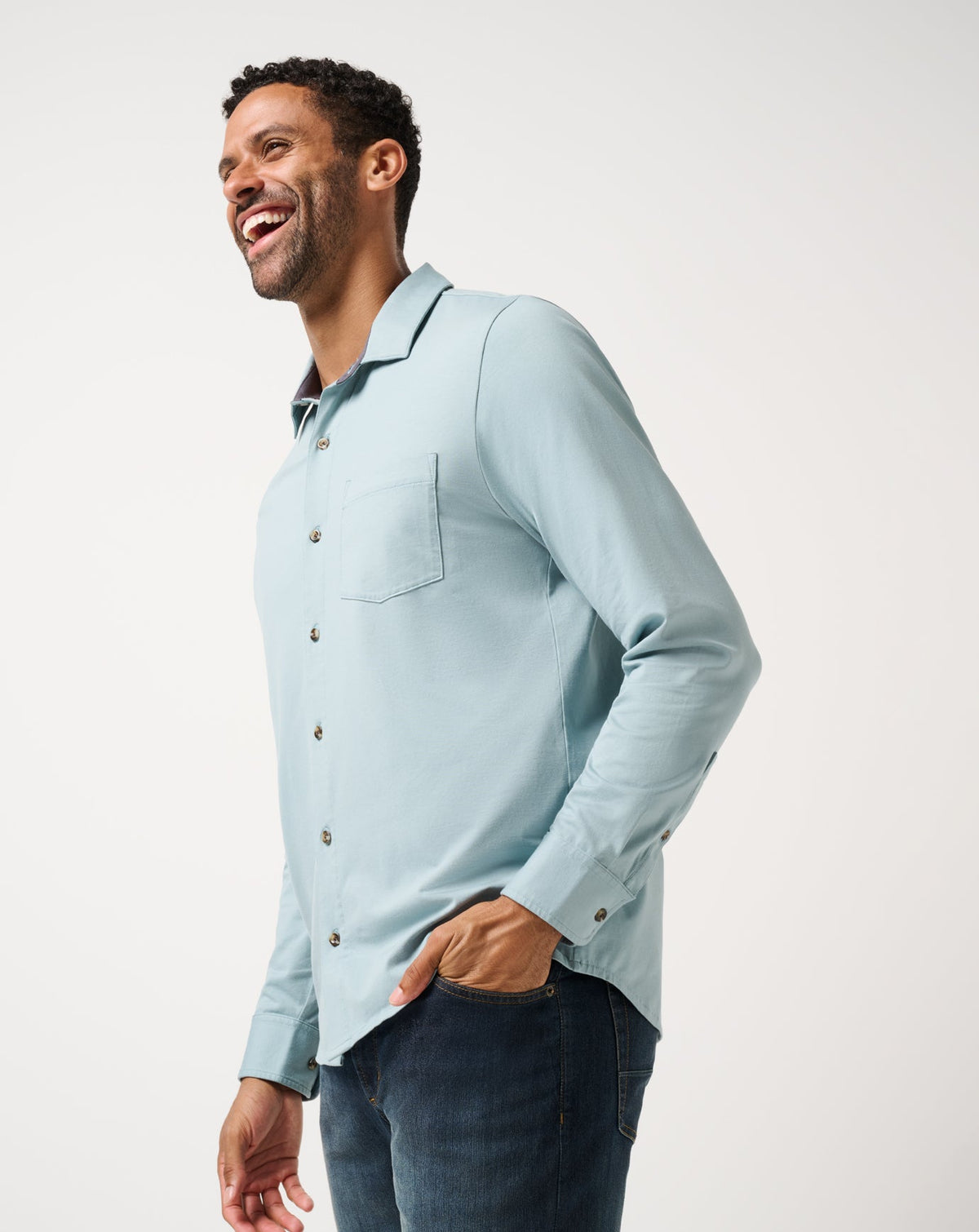 Comfortknit TM Social Club Button-Up Arona | Travis Mathew