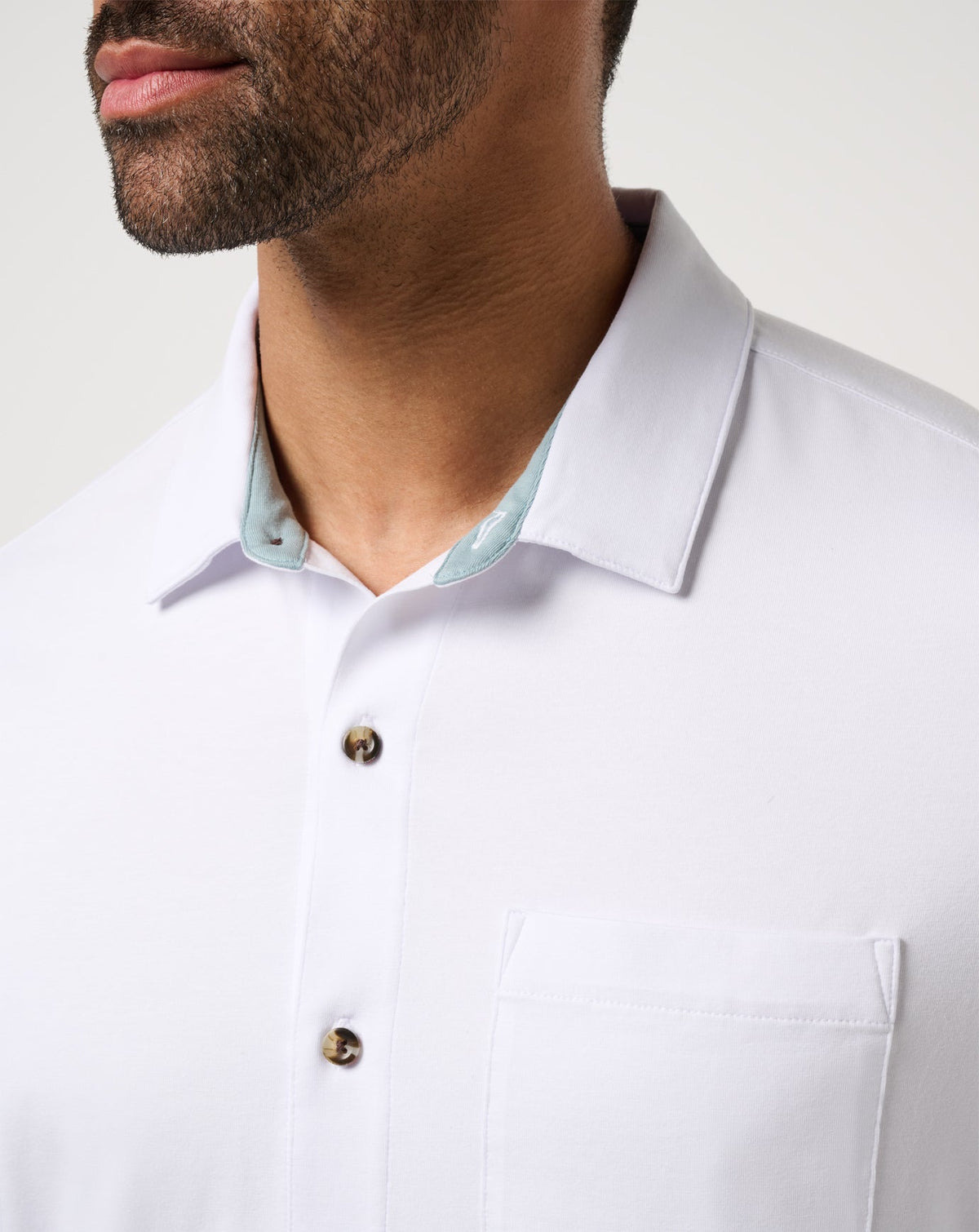 Comfortknit TM Social Club Button-Up White | Travis Mathew
