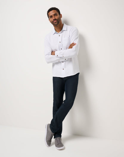 Comfortknit TM Social Club Button-Up White | Travis Mathew