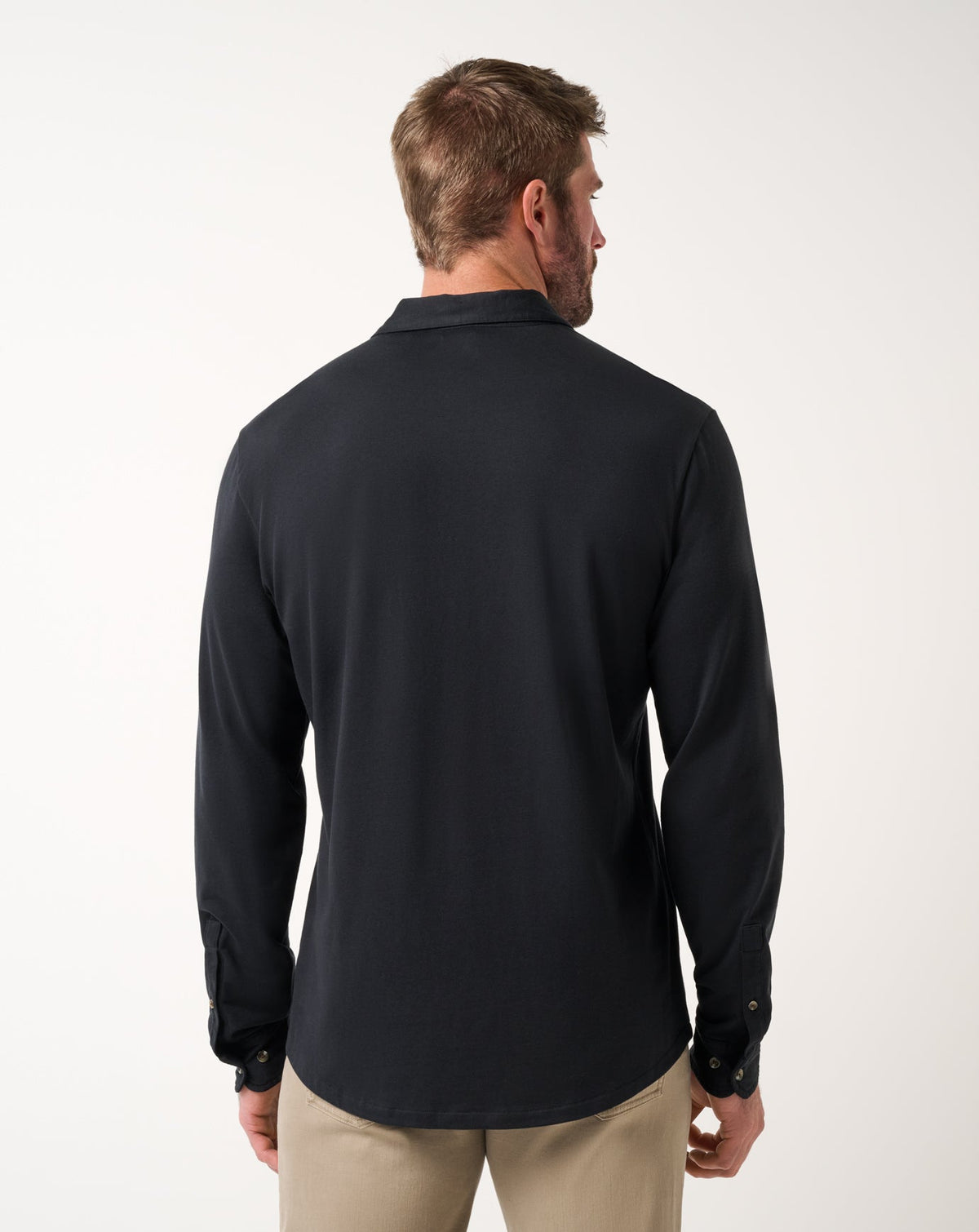 Comfortknit TM Social Club Button-Up Black | Travis Mathew