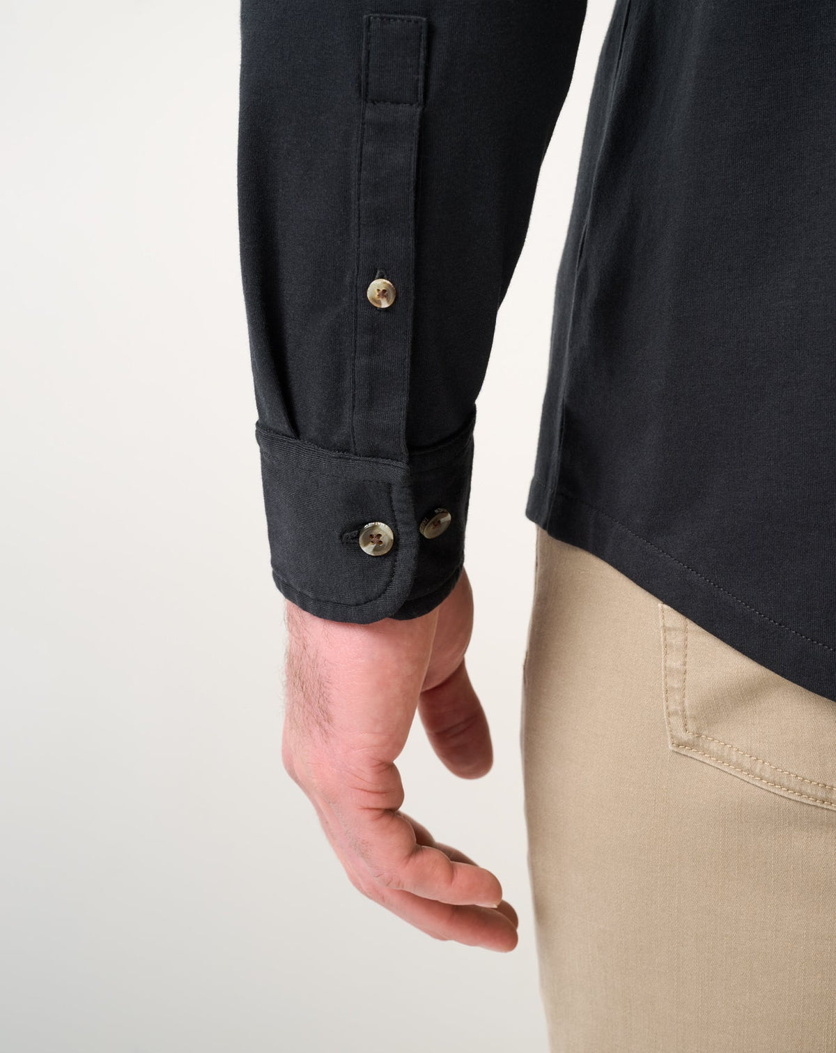 Comfortknit TM Social Club Button-Up Black | Travis Mathew