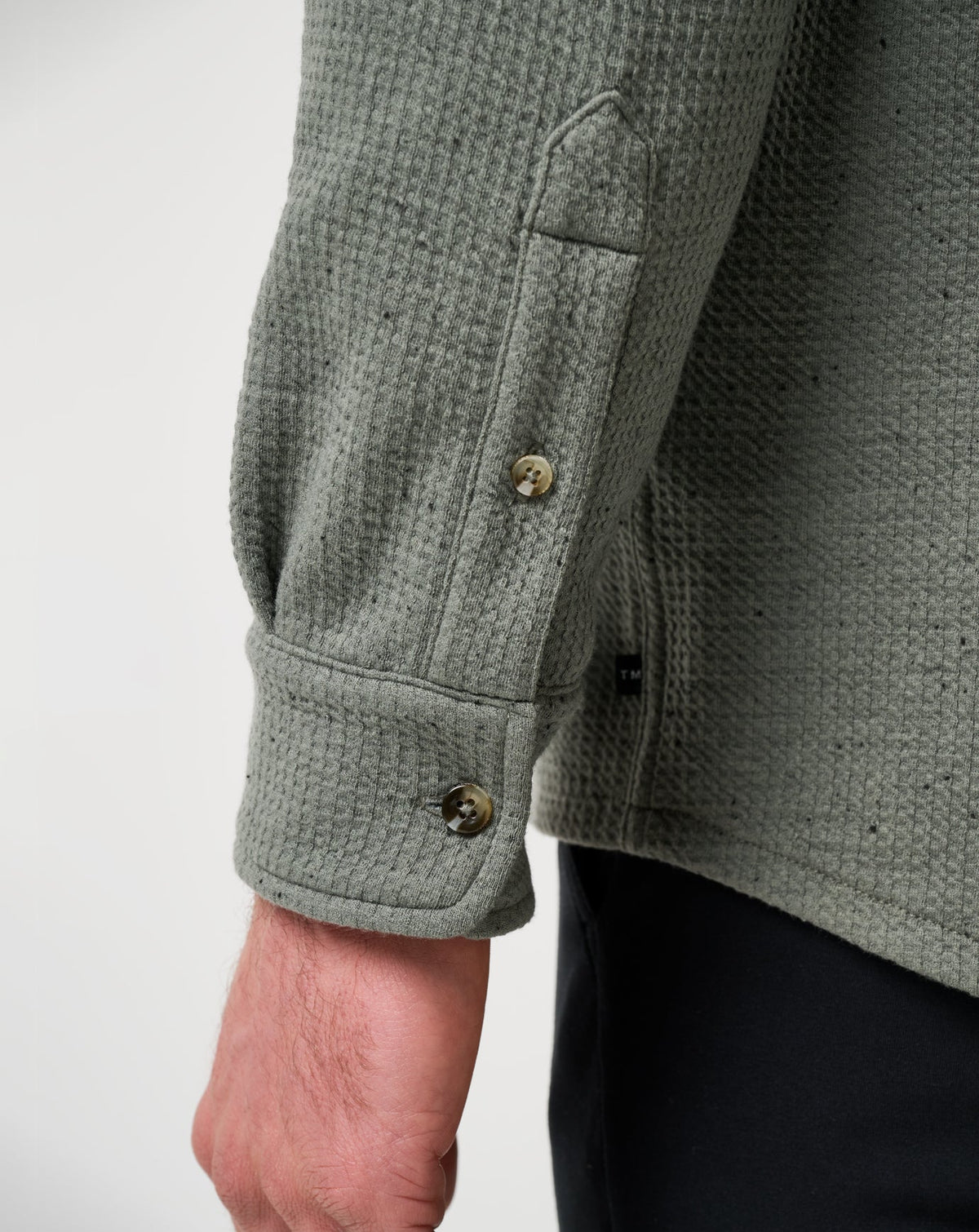 Cloud Waffle Shirt Jacket Dark Olive | Travis Mathew