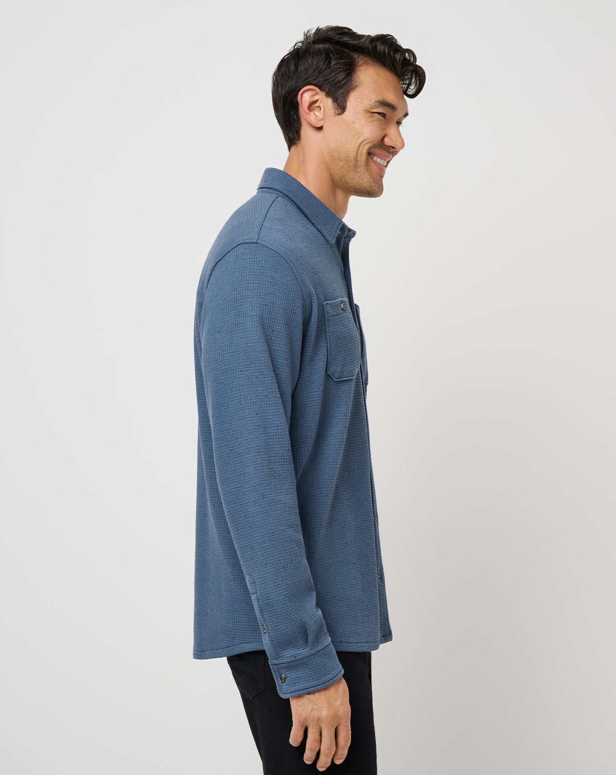 Cloud Waffle Shirt Jacket Bering Sea | Travis Mathew