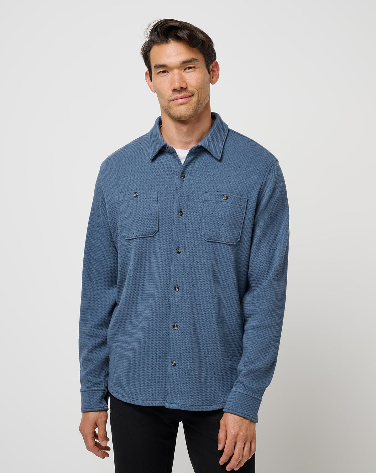 Cloud Waffle Shirt Jacket Bering Sea | Travis Mathew