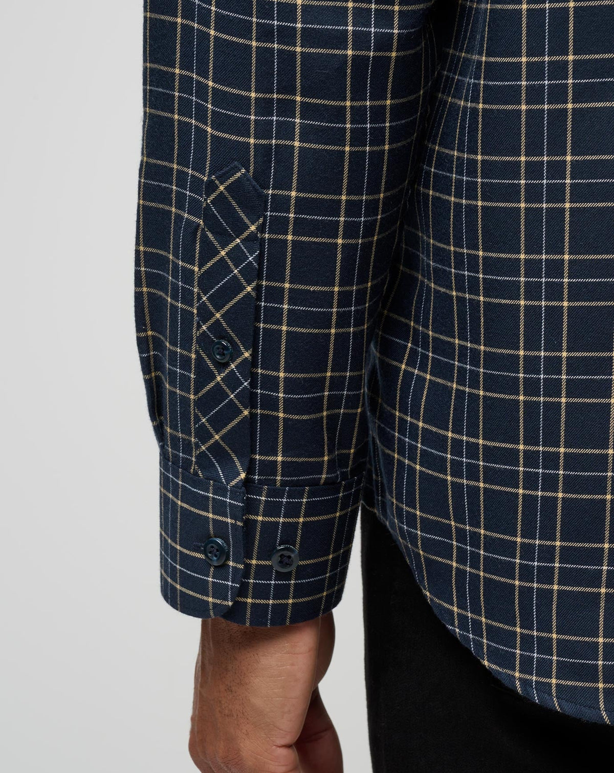 Cloud Flannel Plaid Button-Up Total Eclipse/Apricot | Travis Mathew