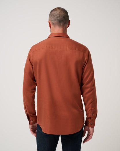 Cloud Flannel Button-Up Maple | Travis Mathew