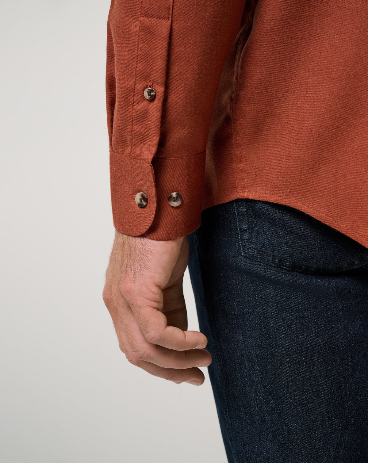 Cloud Flannel Button-Up Maple | Travis Mathew