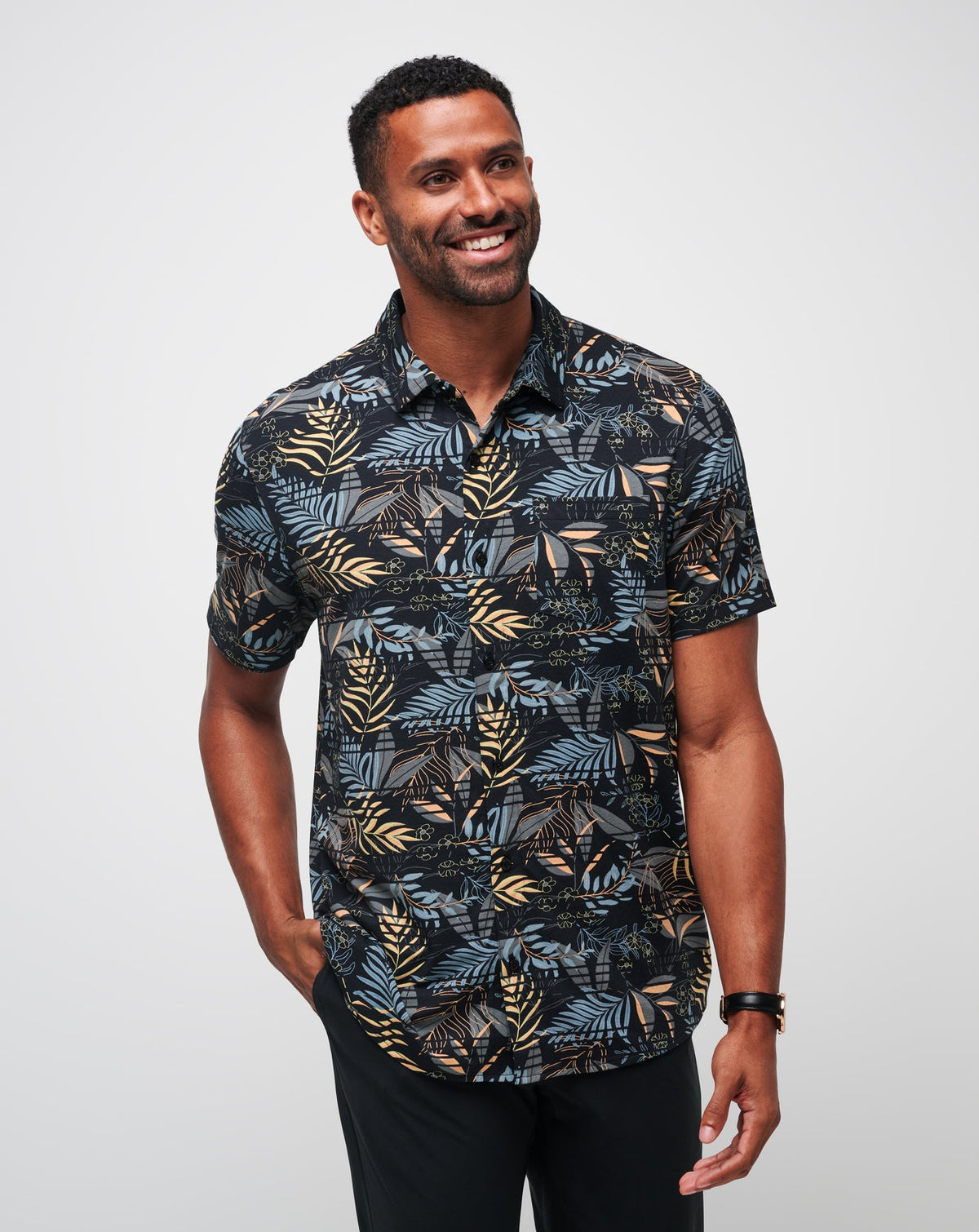 Knit Hanabata Days Button-Up Black | Travis Mathew