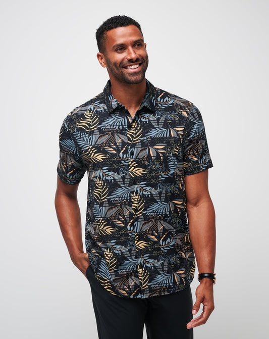 Knit Hanabata Days Button-Up Black | Travis Mathew