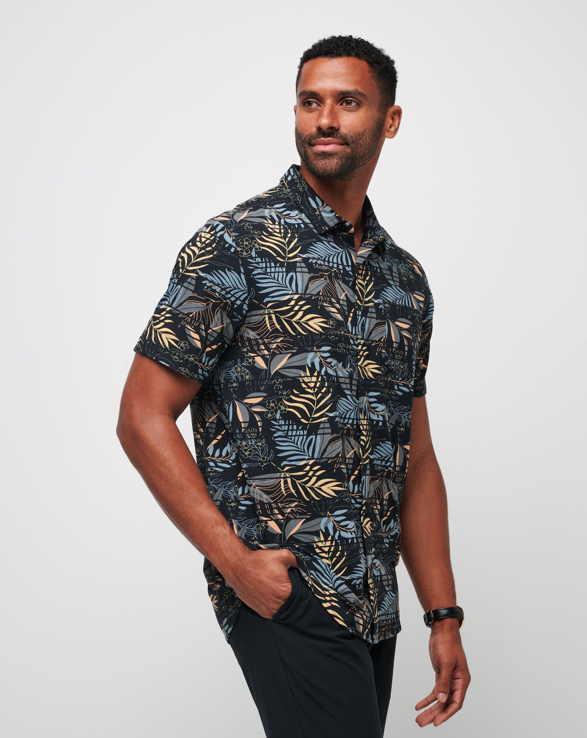 Knit Hanabata Days Button-Up Black | Travis Mathew