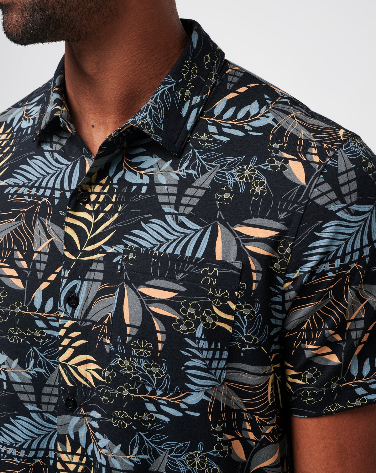 Knit Hanabata Days Button-Up Black | Travis Mathew