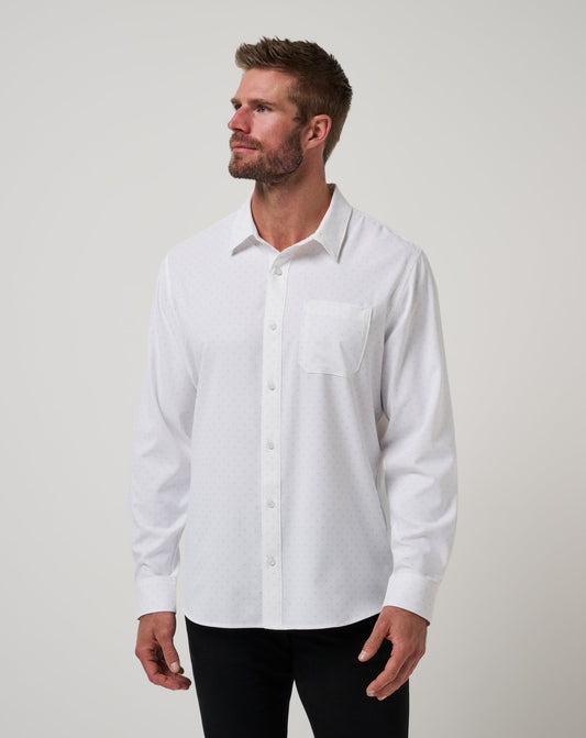 Techwoven Tidbits Button-Up White | Travis Mathew