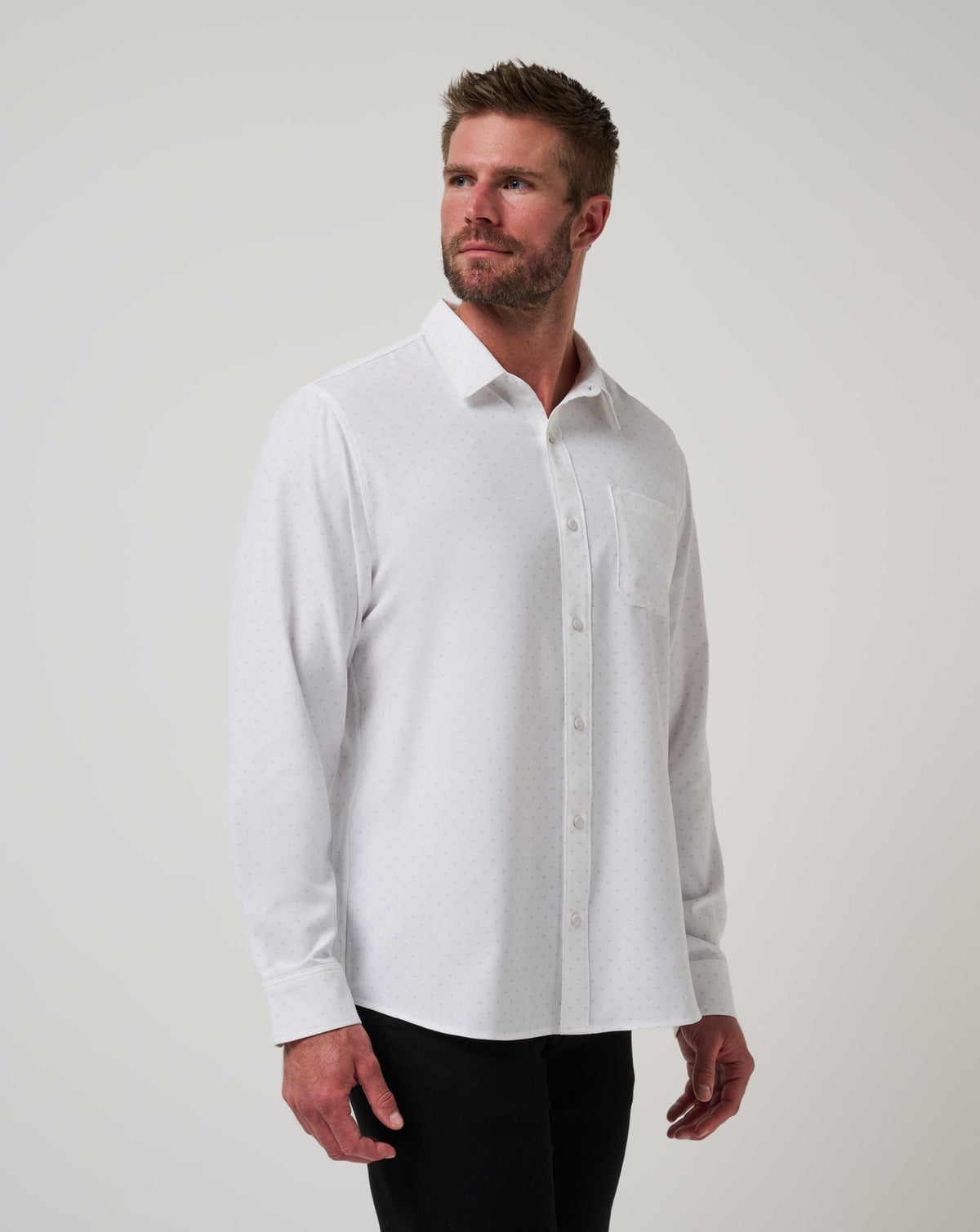 Techwoven Tidbits Button-Up White | Travis Mathew