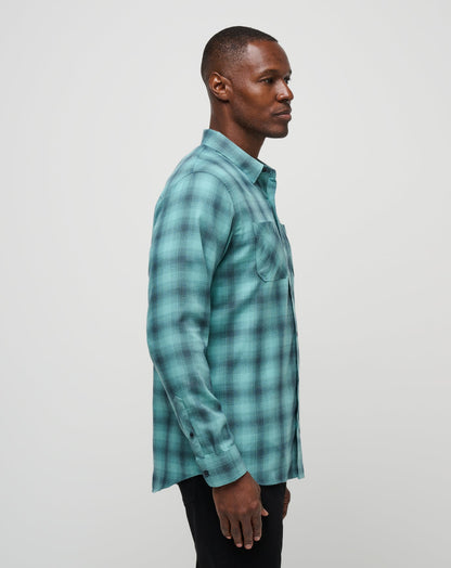 Cloud Flannel Plaid Button-Up Total Eclipse/Cameo | Travis Mathew