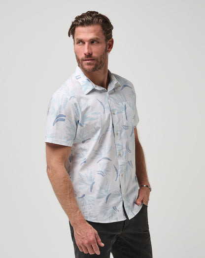 The Thick Of It Button-Up White/Quiet Harbor | Travis Mathew