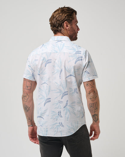 The Thick Of It Button-Up White/Quiet Harbor | Travis Mathew